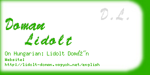 doman lidolt business card